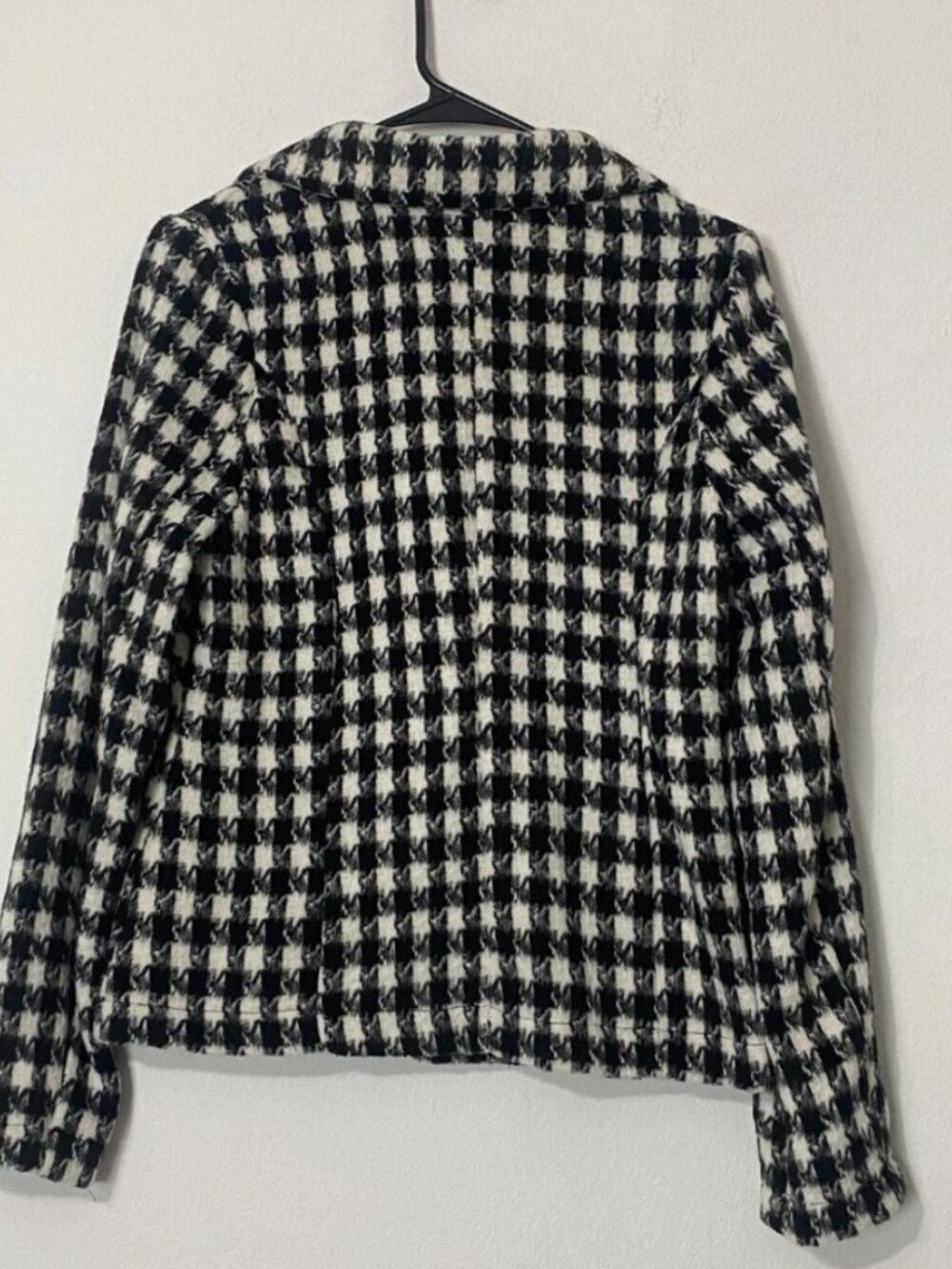 NWOT HYFVE Houndstooth Blazer Gold Hardware Long Sleeves "Very Chanel" B&W Small - Picture 3 of 8